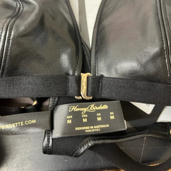 Honey Birdette Jael Black Bralette, Size Medium- NEW WITH TAGS - Picture 5 of 5